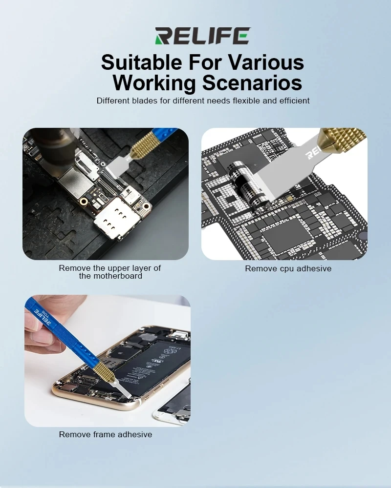 RELIFE TK4 Multifunctional Glue Removal Blade For Phone Tablet Quick Screen LCD Removal Chip CPU Tinning Disassembly Tool