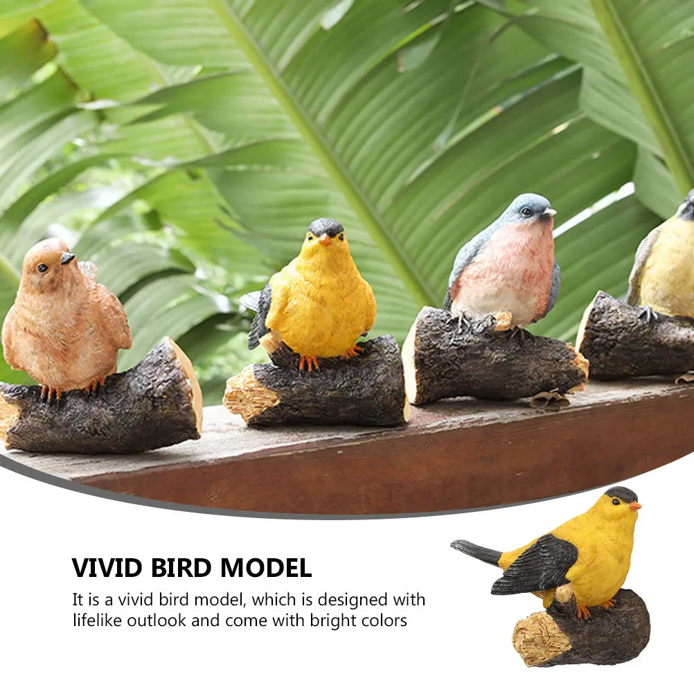 

1Pcs Simulation Bird Yellow Garden Decoration Lifelike Resin Yard Ornament Educational Kid's Outdoor Park Adornment