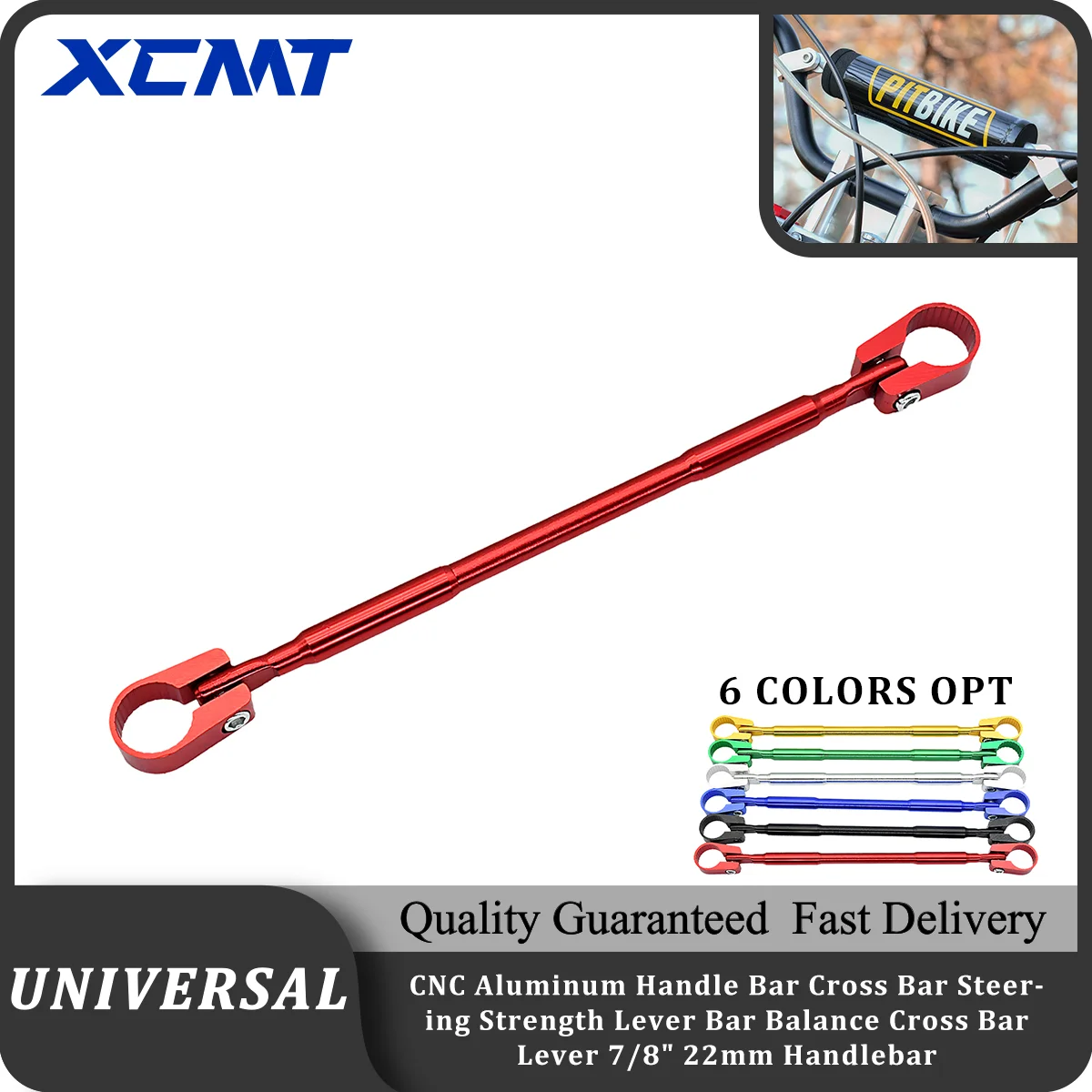 

Motorcycle CNC Aluminum Handle Bar Cross Steering Strength Lever Bar Balance Cross Bar Lever 7/8" 22mm Handlebar Universal