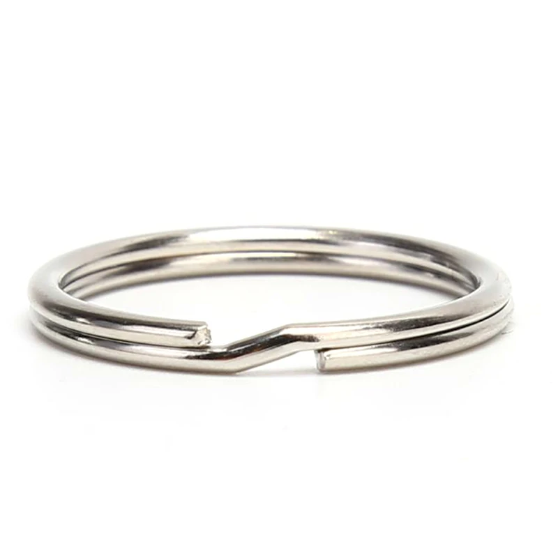 100PCS/lot Stainless Steel Dia 12/15/16/20mm DIY Polished Split Ring Keyrings Key Chain Hoop Loop Key Holder