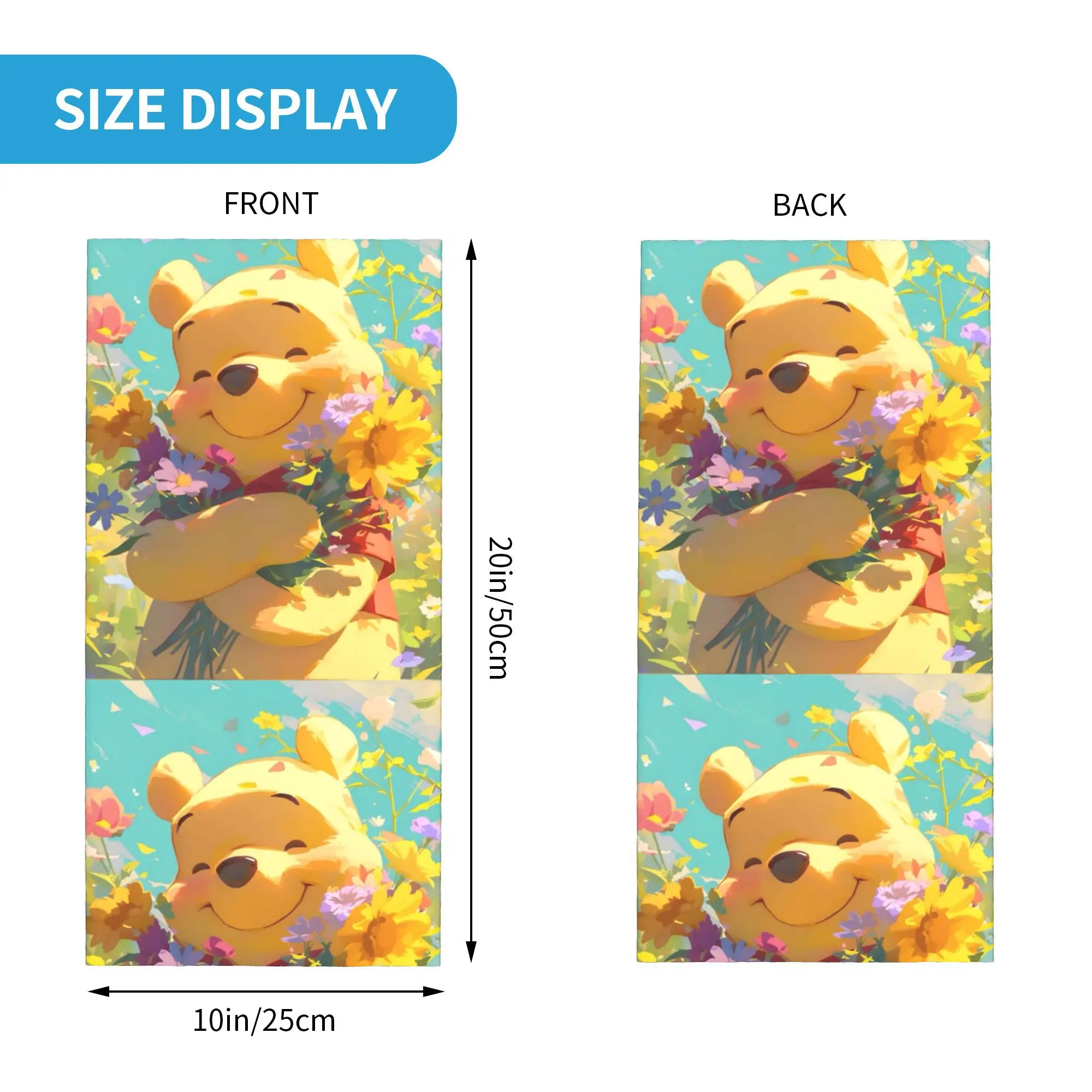 Personalizado adorável winnie pooh bandana pescoço mais quente das mulheres dos homens inverno caminhadas cachecol de esqui gaiter kawaii dos desenhos animados capa facial