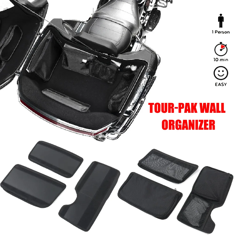 

New Style For Harley Touring Electra Glide Road Glide CVO Road Glide ST Motorcycle Tour Pack Organizer Trunk Liner Storage Bag
