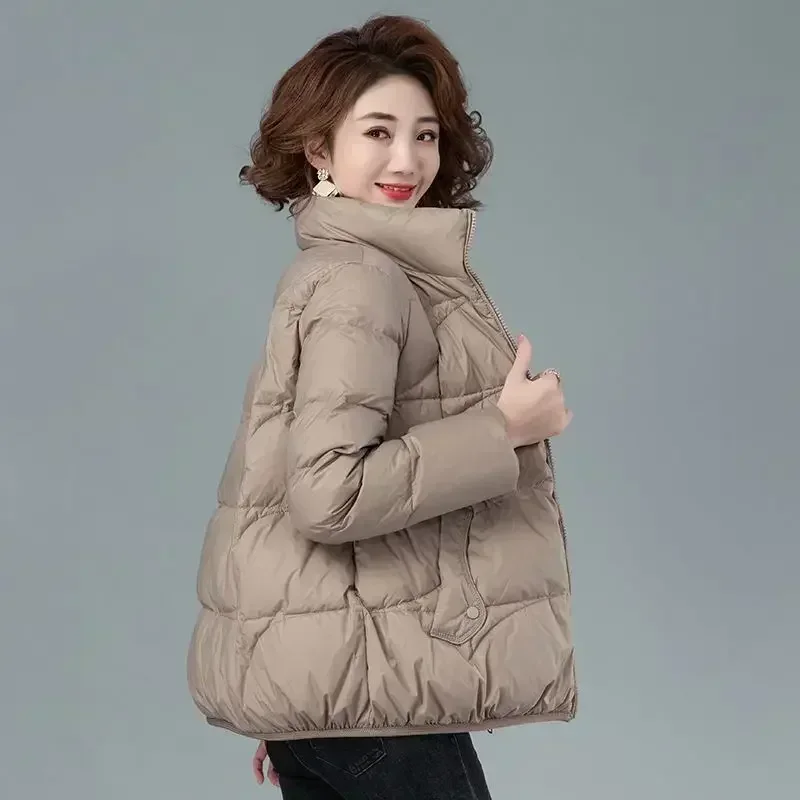 Female Coats Cropped Short Thick Padding Quilted Padded Duck Down Women\'s Jacket Heavy Luxury Outdoor Clothing Novelties Cute