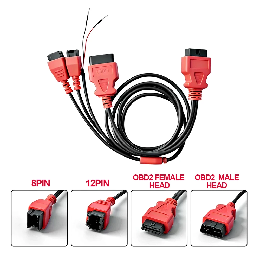 For Autel General 12+8 wire Car Diagnostic Line Maintenance Reset Guide OBD Interface Cable for Je-ep/Chr-ysler/Fi-at Auto Parts