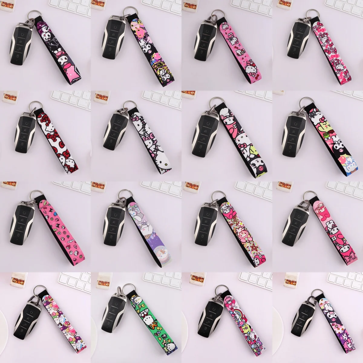 

Cartoon Animals Cats Series Wrist Straps Key Chain for Cars Women Men Hanging Anime Keychain Wrist Chain Pendant Key Accessories