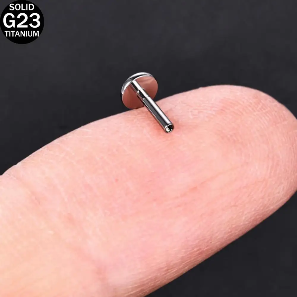 10PCS G23 Titanium Internal Thread Jewelry Nose Stud Part Replacement Accessories Labret Stud Ear Lip Nipple Tongue Piercing