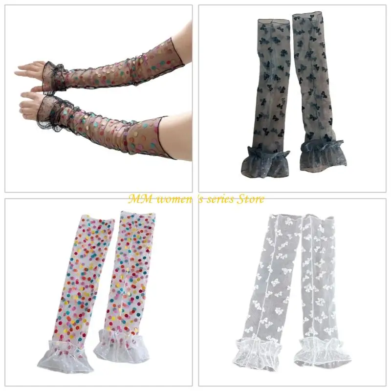 

Q39C 1pair Outdoor Sun Protecting Arm Cover Light weight Breathable Arm Sleeves Fashion Accessory