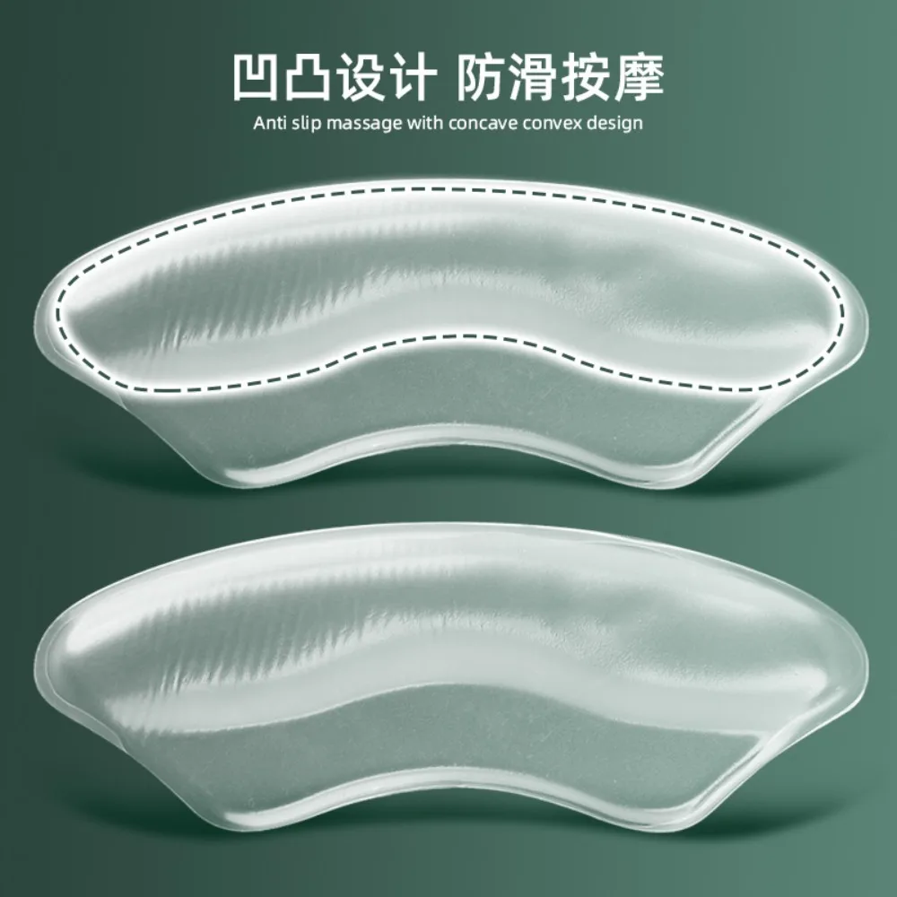 2PCS Silikon Gel Ferse Kissen Schutz Fuß Füße Pflege Schuh Einlage Pad Schuhe Zubehör Komfortable Weiche Anti-Rutschig einlegesohle – Detail 7