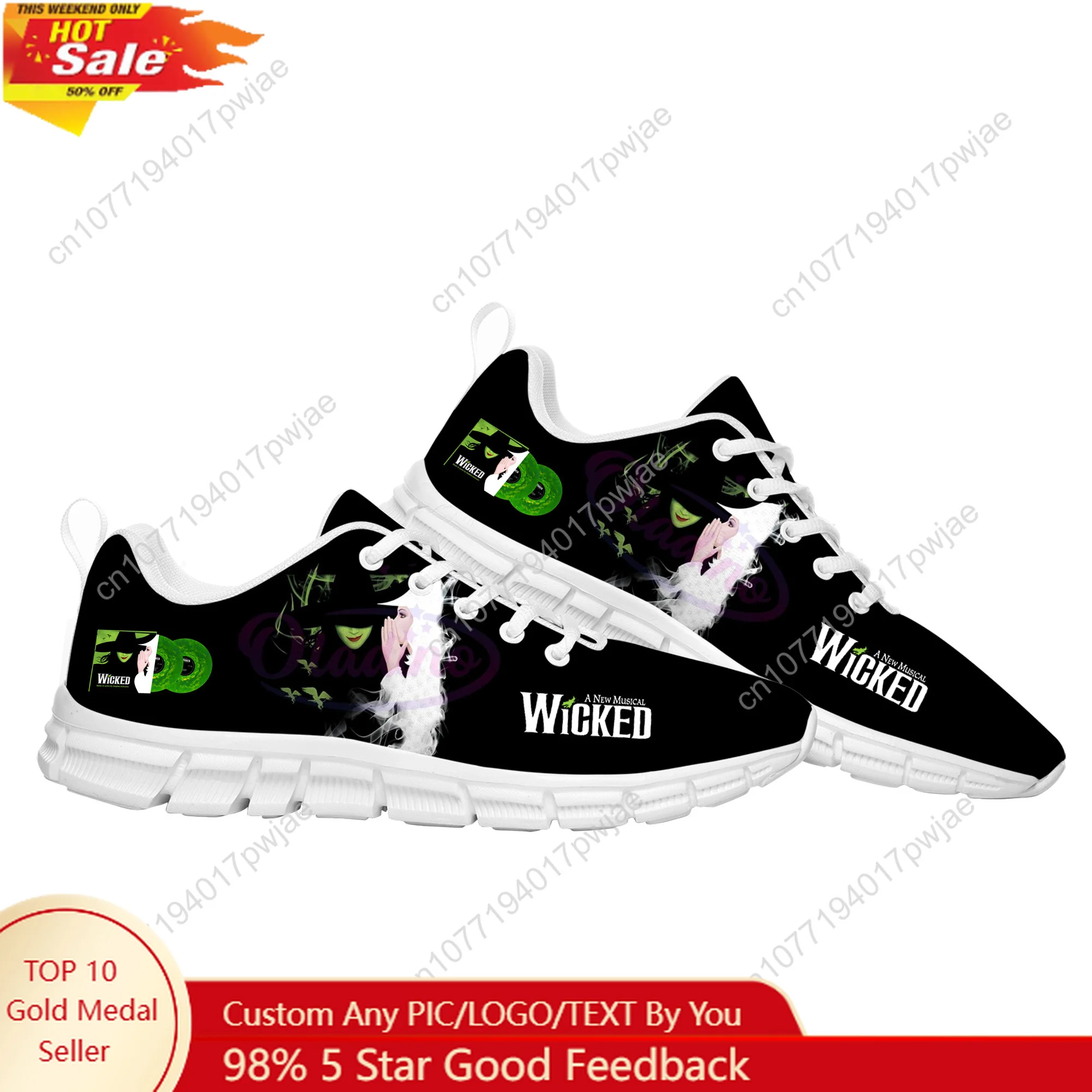 

Wicked the Musical Flats Sports Shoes Mens Womens Running Sneakers Fashion Casual Hiking Sneaker Custom Built Shoes