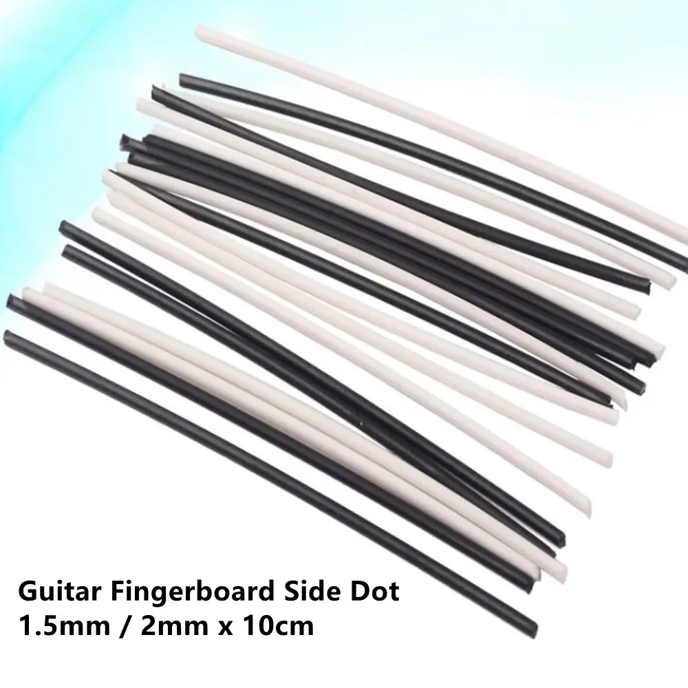 5pcs 1.5mm/2.0mm 100mm Guitar Side Dot Markers Fretboard Inlay Rods Black/White Fingerboard Accessory