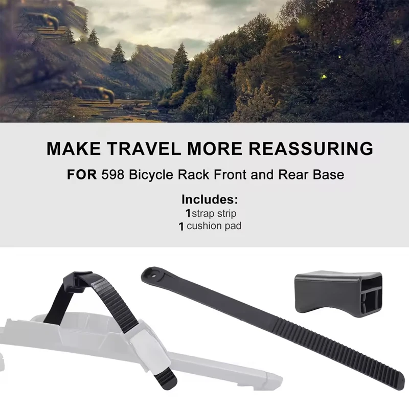 ProRide/Thule 598 High-Speed Roof Rack Bike Wheel Adapter Straps with Cushion for Secure Cycling Forklift view 2