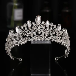 Wedding Crown Hair Jewelry Bridal Hair Accessories Women Baroque Crown Rhinestones Crystal Tiaras Bride QueenParty Crowns Gift