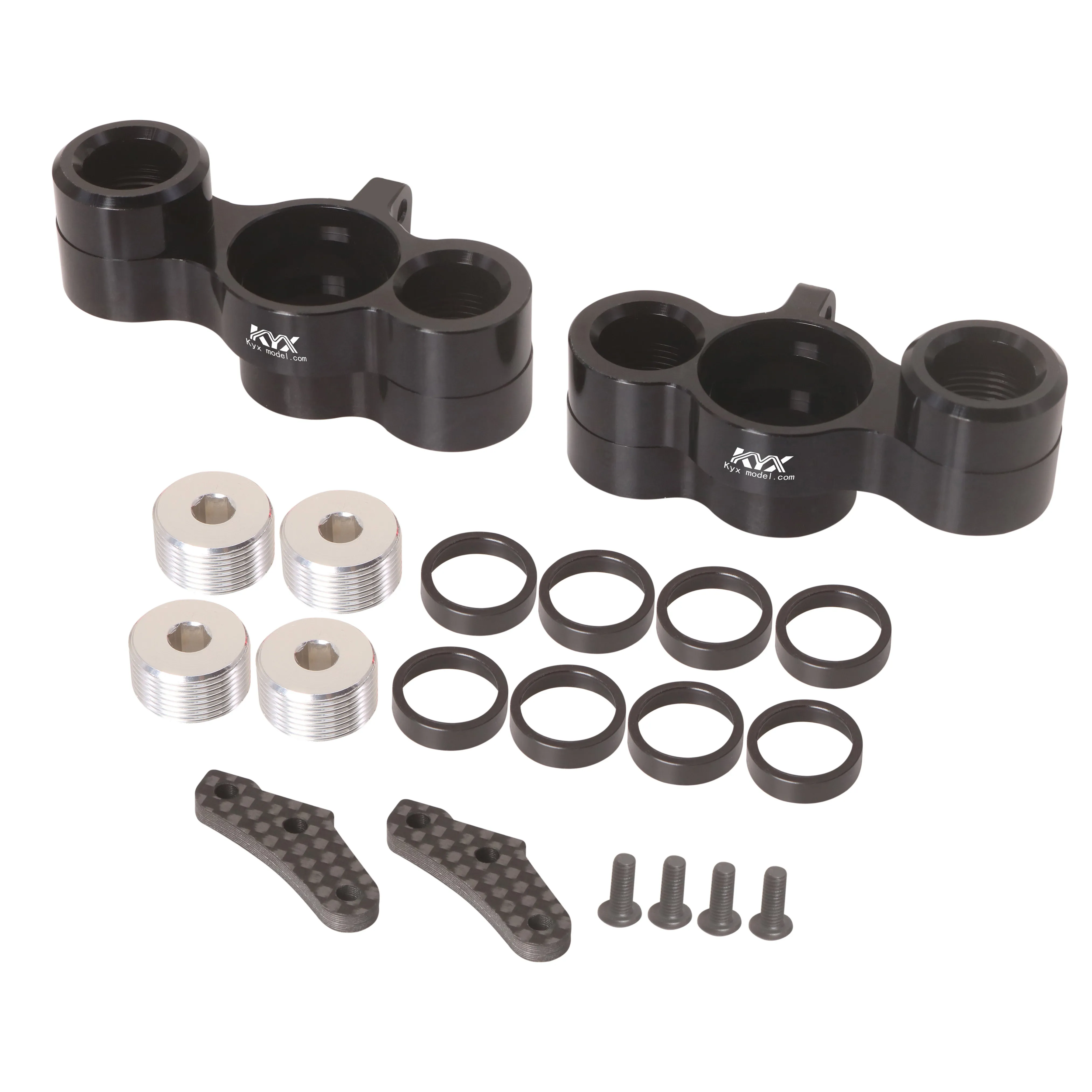 KYX simulation model car 1/8 Typhon 6S typhoon frame aluminum alloy front steering cup 1 pair