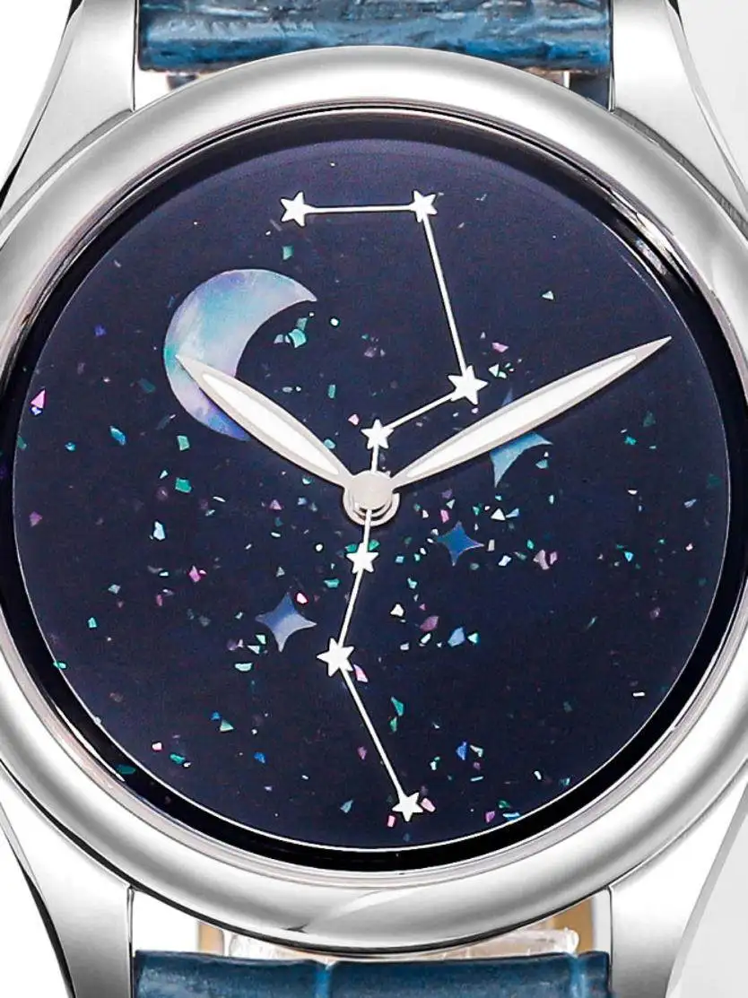 HUASUO Intangible Cultural Heritage Lacquer Snail Starry Sky Dial Mechanical Watch,Men's Limited Edition Watch