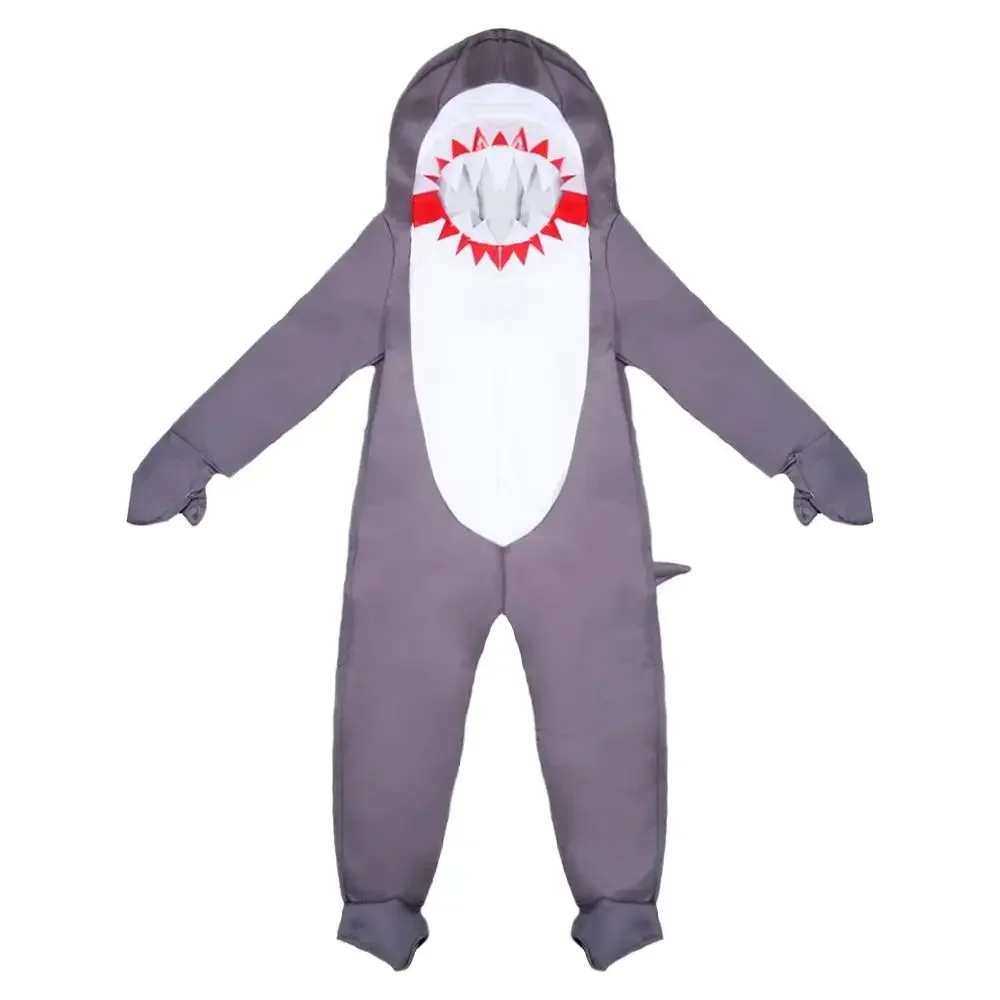 2025 Halloween Combinaison à capuche requin pour garçon et filles، زي de Cosplay d'animaux d'halloween، رداء fantaisie de #1