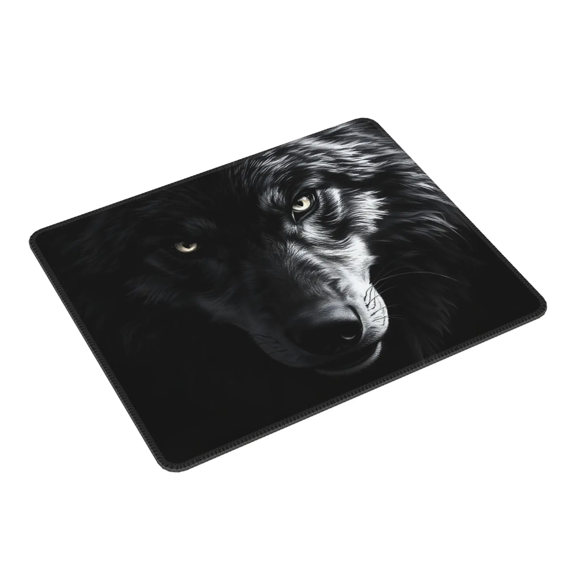 Anime Wolf In Black Background Mouse Pad Computer Keyboard Mouse Mat Gaming PC Laptop Desk Mat Office Accessories Table Mats