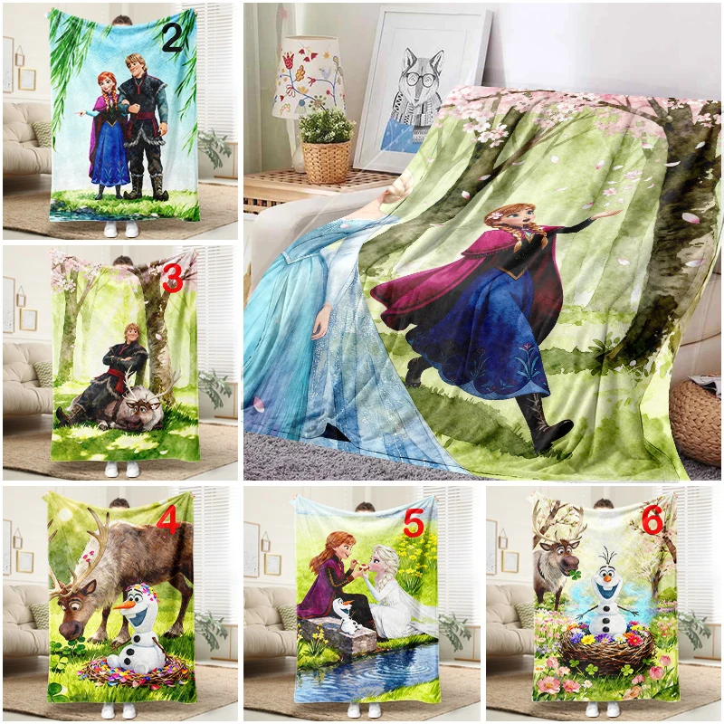 

Disney Frozen Anna Elsa Blanket Flannel Throw Warm Sofa Bed Cover Home Decor