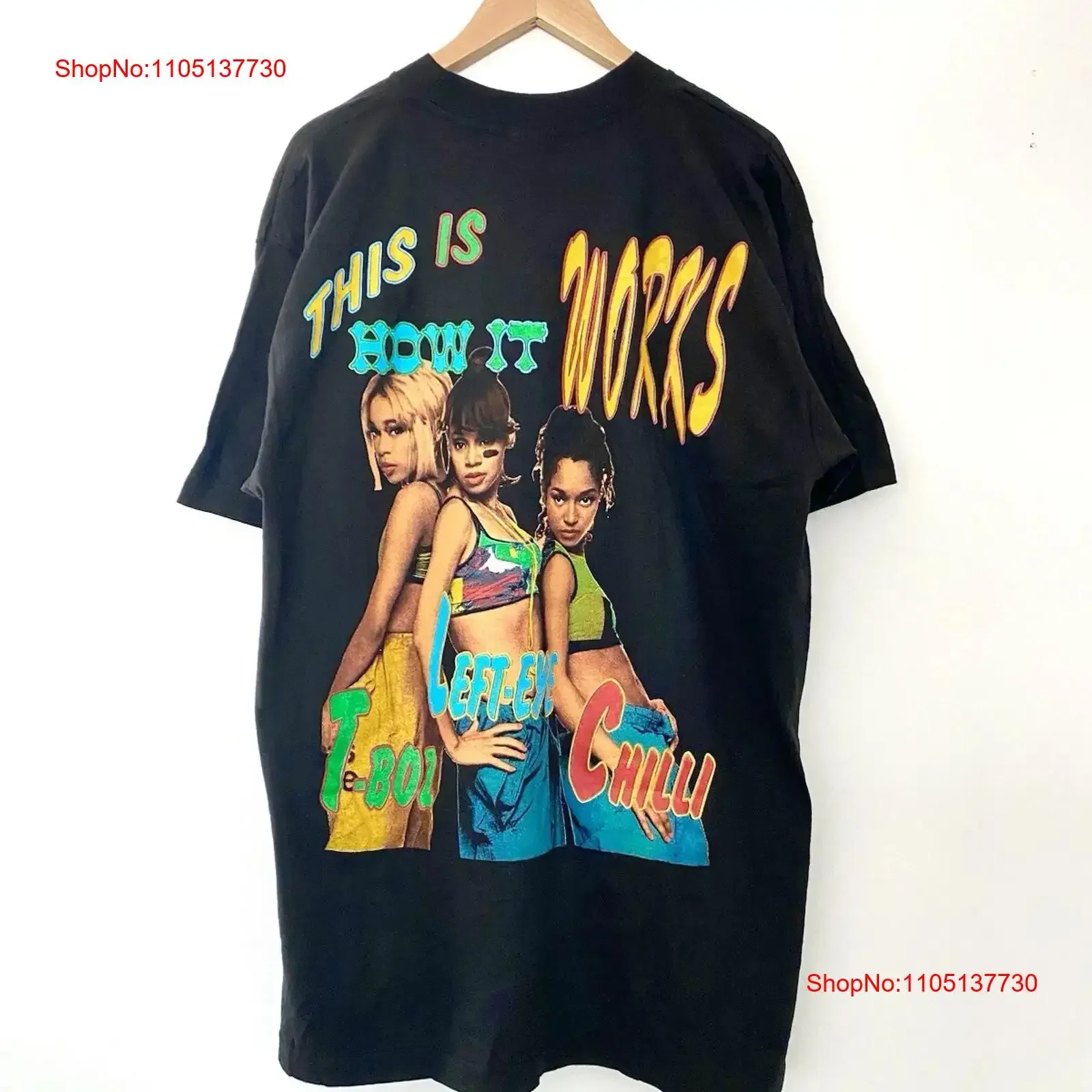 تي شيرت عتيق TLC 90s Bay Club Rap مقاس XL هذا هو الطريقة التي تعمل بشكل نادر عتيق مغسول للارتداء اليومي ملابس أنيقة