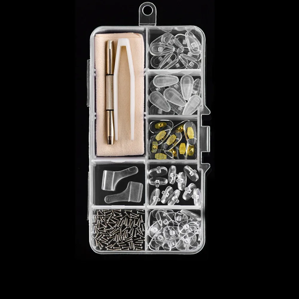 

Silicone Eyeglass Repair Kit Antiskid Replaceable Nose Pads Repair Kit Durable Sturdy Glasses Repair Tools Repair Accessories