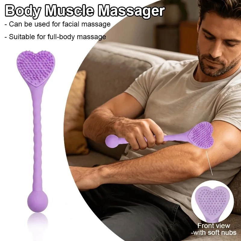 Multi Functional Female Beauty Massage Stick Suitable for Facial and Leg Massage Purple Manual Version Suitable for Shower Use