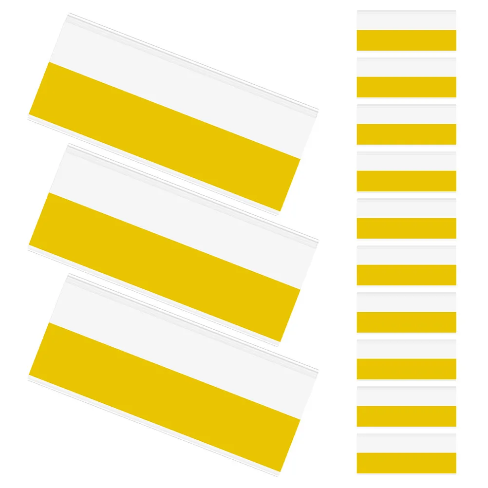 

30 шт. прозрачных пластиковых держателей ценников с клейкой лентой для организации этикеток в супермаркетах и магазинах у дома