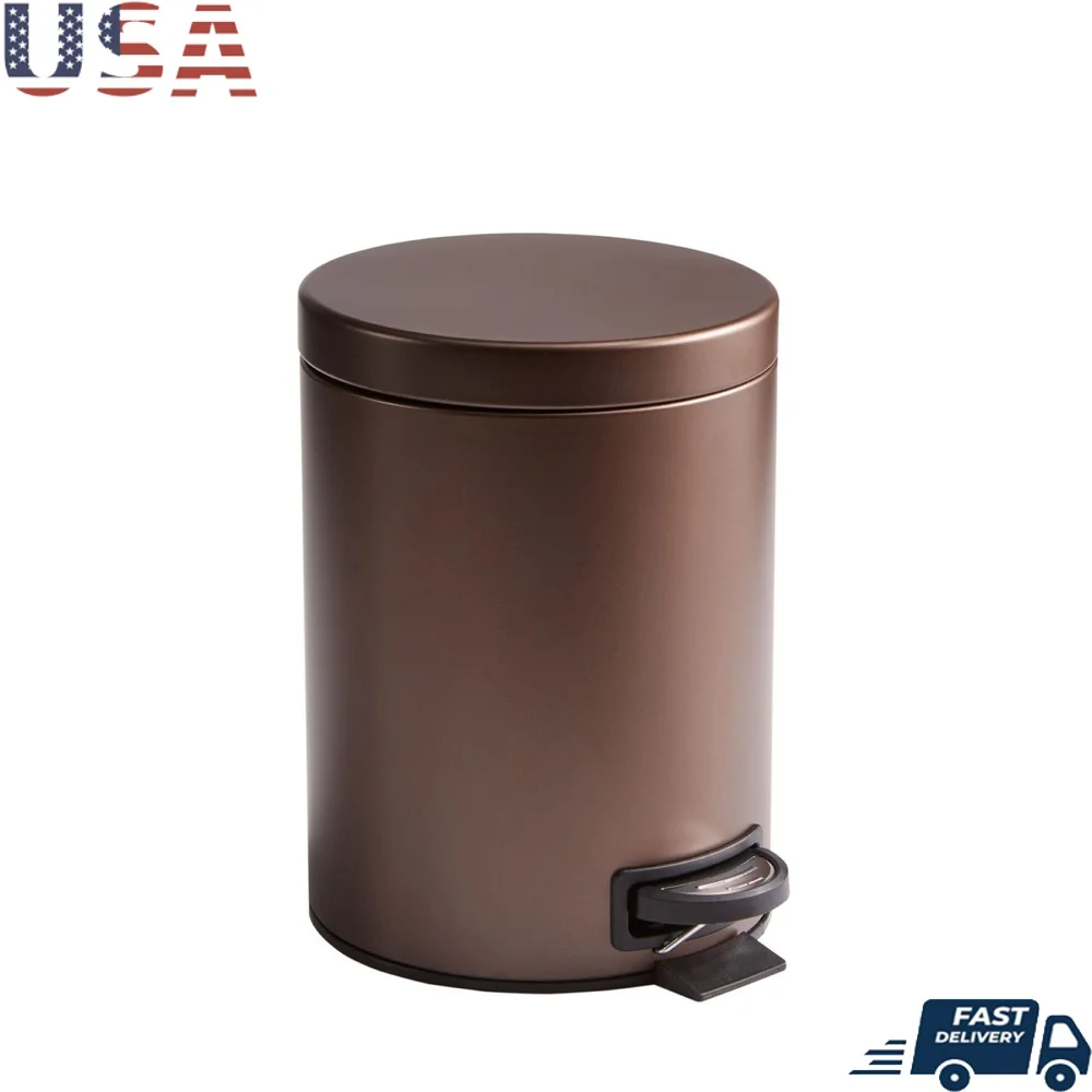 

Ступенчатый мусорный бак без рук с мягкой крышкой, съемный вкладыш, металлическая мусорная корзина, ванная комната, кухня, использование в помещении и на открытом воздухе