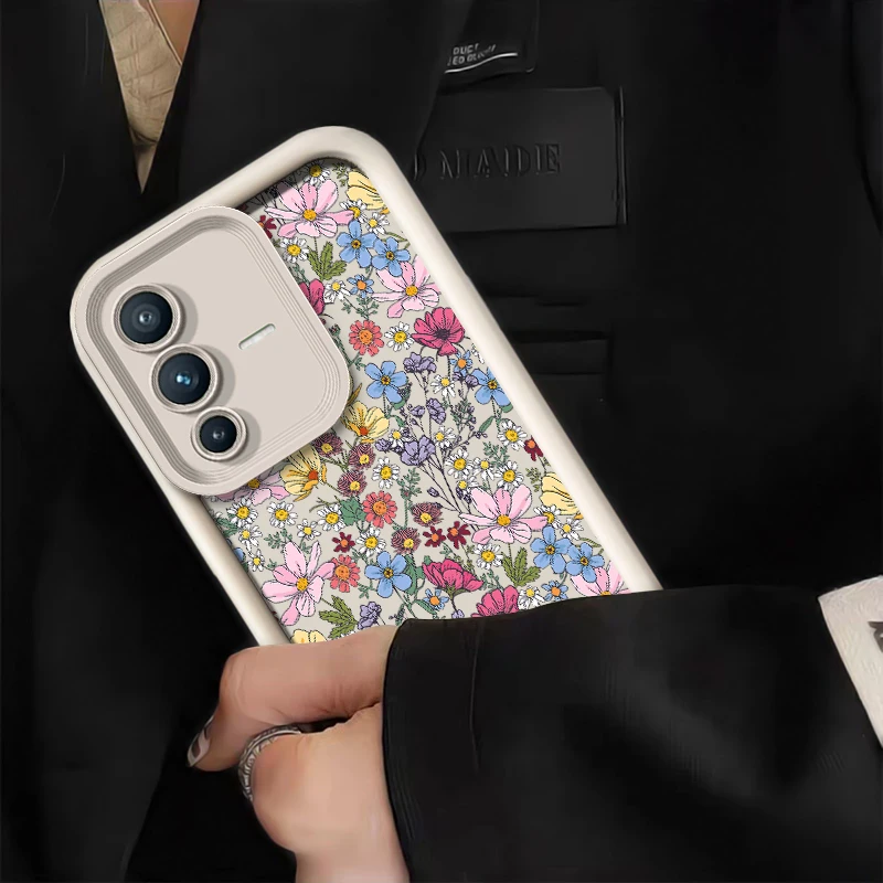 حافظة لهاتف شاومي بوكو C61 C55 C51 C50 C40 C31 M7 4G M6 Plus M5S M4 M3 Pro M2 C65 غطاء مطبوع عليه زهور