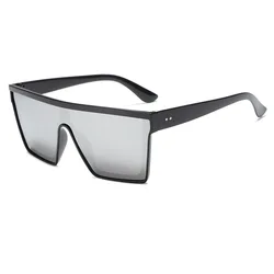 New trend big frame one-piece lenses European and n sunglasses men and women personality fashion glasses Y2K sunglasses