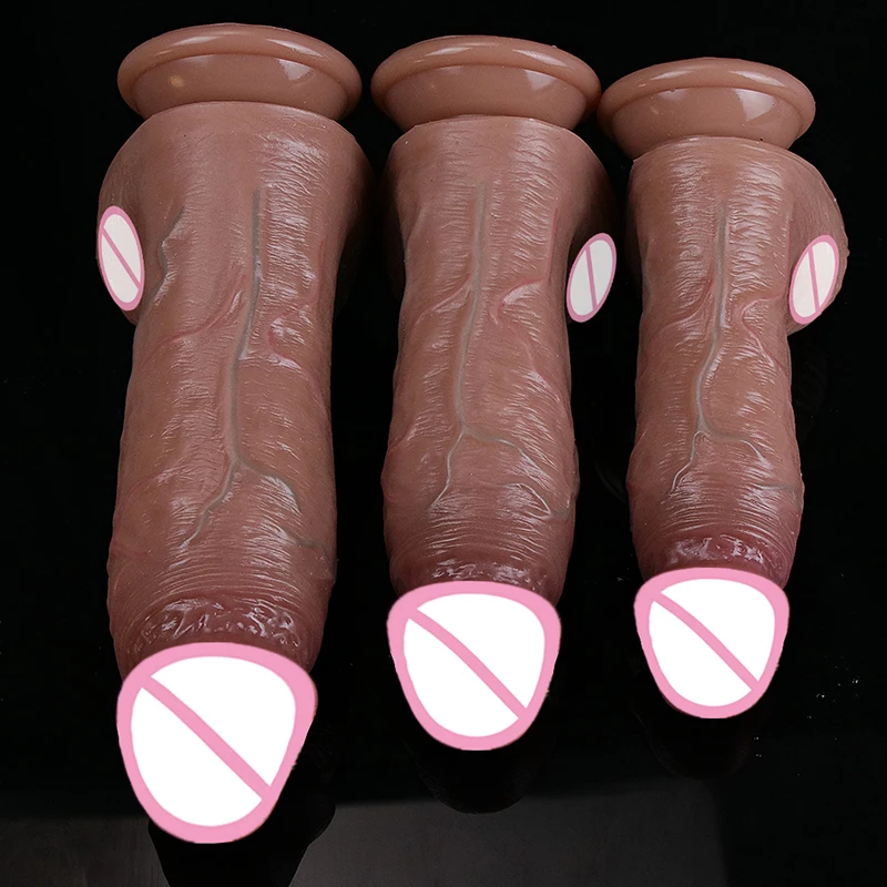 New Popular Realistic Dildo Big Sizes Soft Penis Silicone Dick Strapon Suction Cup Anal Sex Toys For Women Vaginal Masturbation