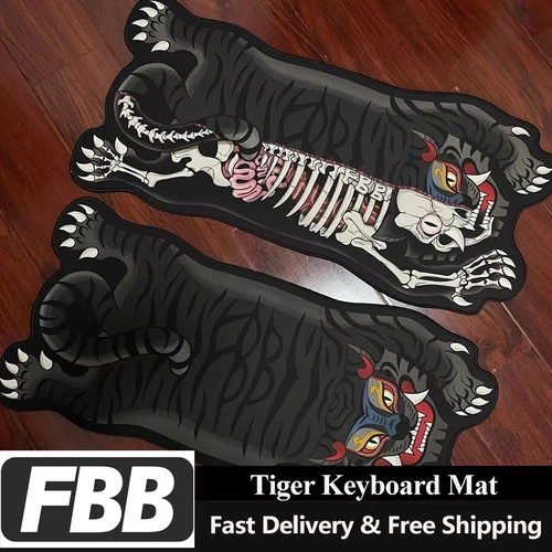 Alfombrilla de ratón FBB de 78x37CM, alfombrilla de escritorio con forma especial de tigre, alfombrilla para teclado de escritorio, alfombrilla para ordenador, baño, balcón, entrada, antideslizante