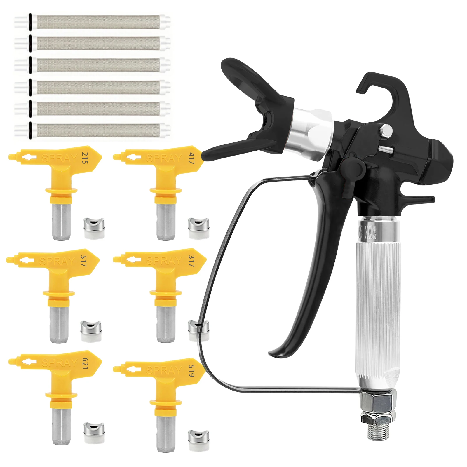 High Pressure Airless Paint Spray Gun, Quality Airless Spray Gun, With Tip & Nozzle Guard Pump Sprayer And Airless Spraying Mach