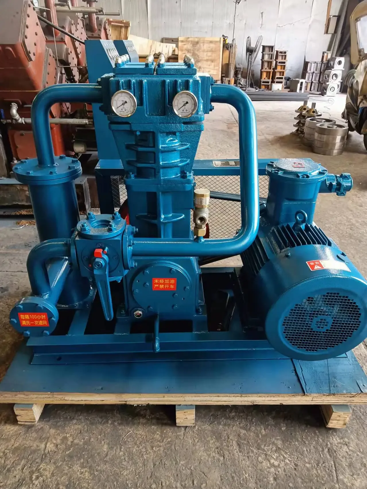 High quality 7.5kw oil-free piston lpg compressor, liquiefied gas compressor used to unload tanker