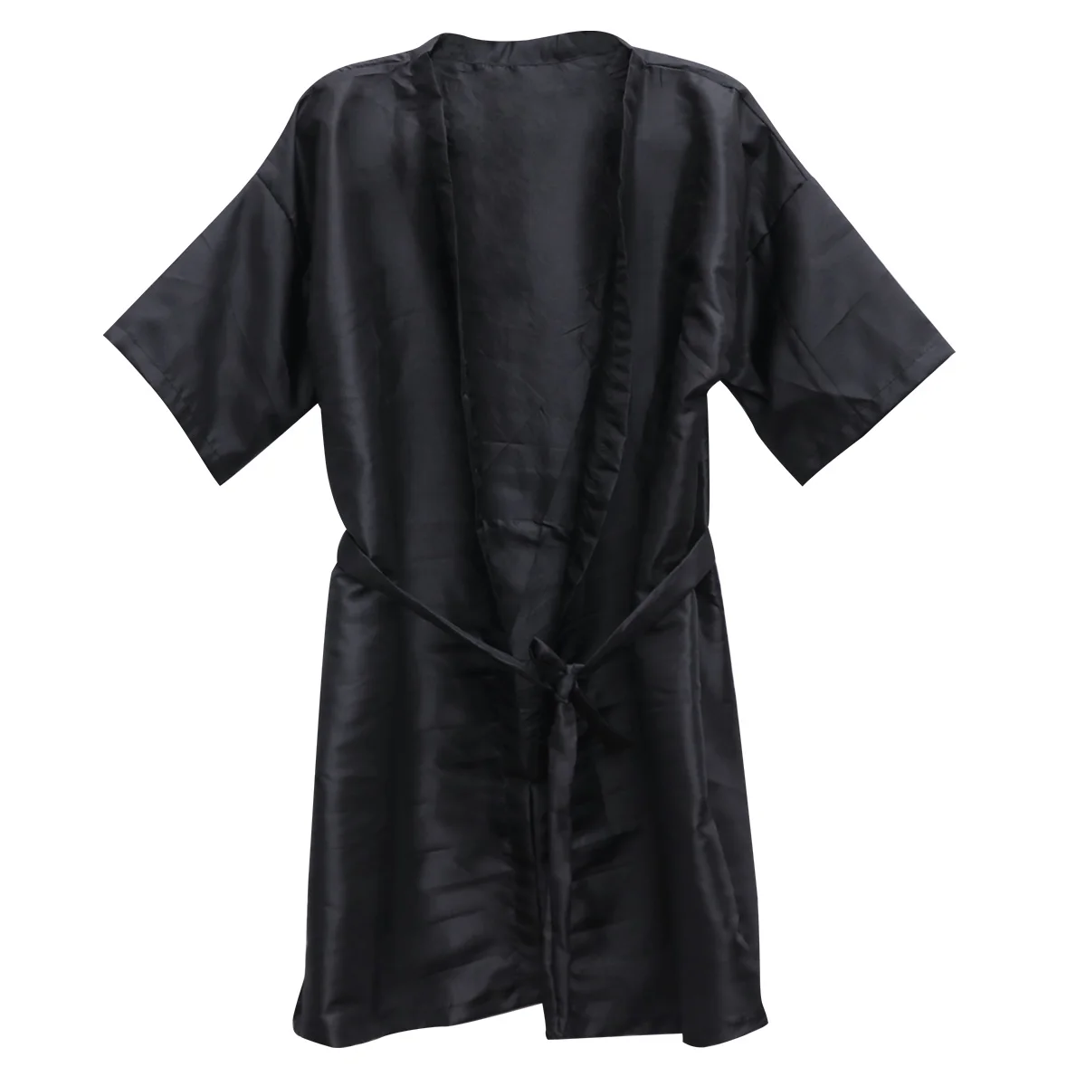 

Beauty Salon Robe Guest Apron Large Size Black Soft Polyester Waterproof Anti Static Hair Care Bathrobe Dyeing Suit Lightweight