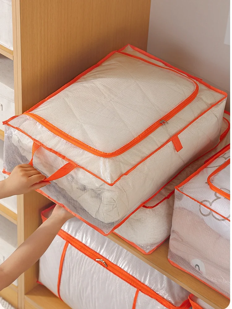 1-teilige Aufbewahrungsbeutel mit Reißverschluss, großes Fassungsvermögen – Schrank, Unterbett-Aufbewahrungsorganisator für Kleidung, Bettwäsche, Spielzeug, Kissen und Decken