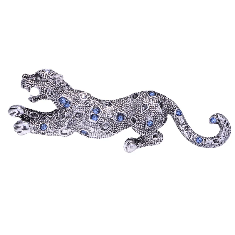 Retro Kristall Gepard Broschen Tier Strass Anstecknadel Herren Anzug Hemd Collae Pins Abzeichen Lxuxlry Schmuck Zubehör – Detail 6