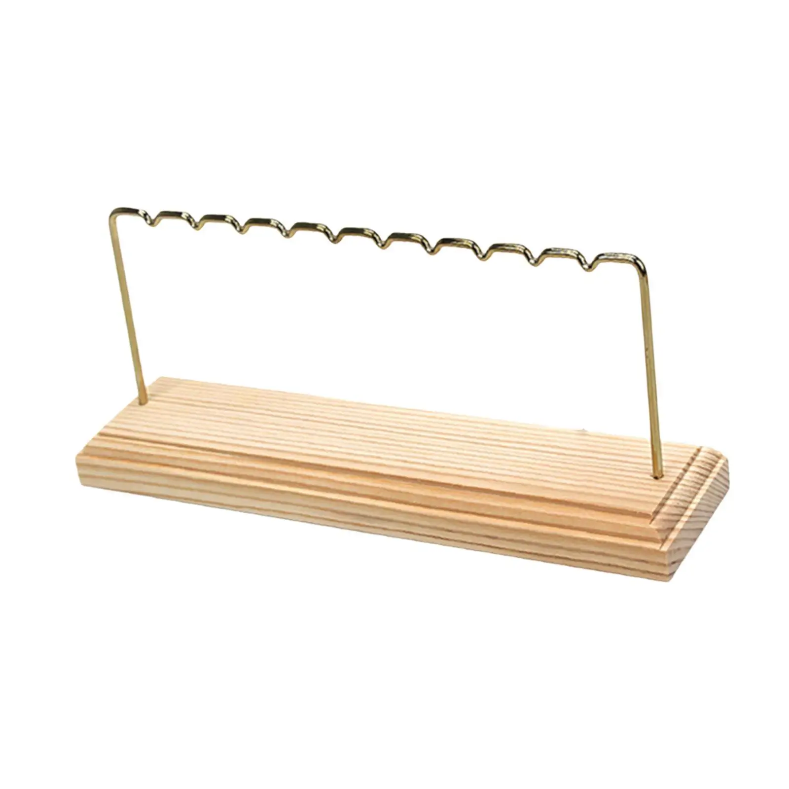 Wooden Jewelry Holder Wood Base Multipurpose Jewellery Storage Hanging Bar for Showcase Photo Props Selling Home Decoration Girl
