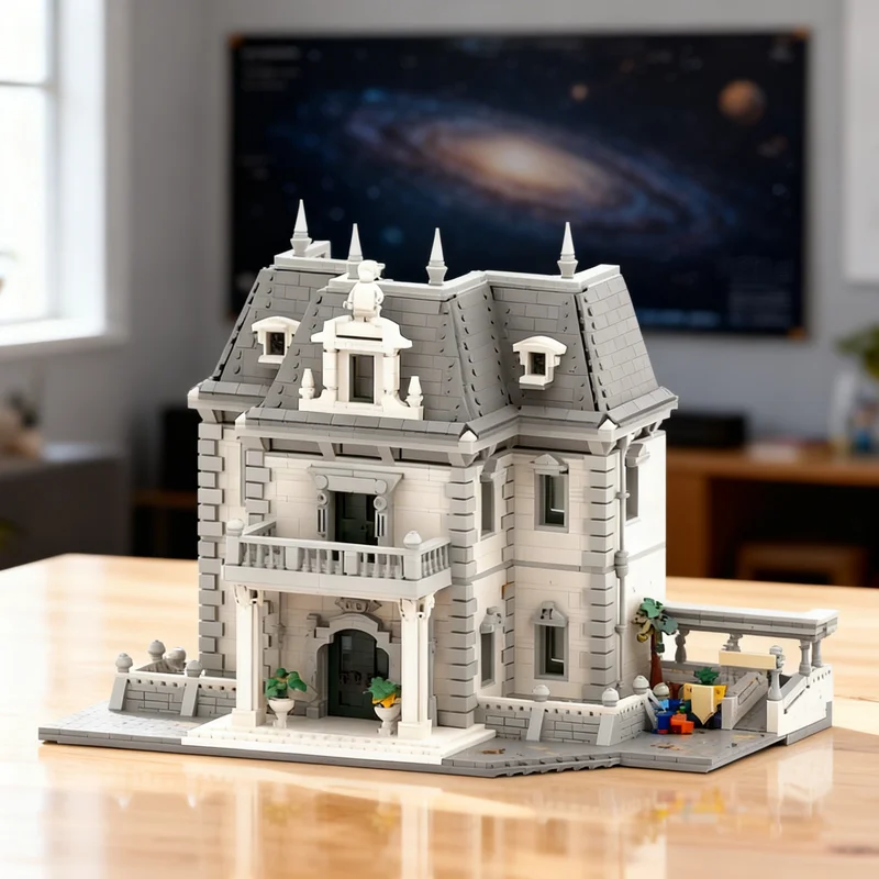 

3177 деталей MOC: Модель виллы Вольта, конструктор, подарок, креативный коллекционный декор, премиум-класс, для взрослых и детей, для дома и офиса, идея для подарка