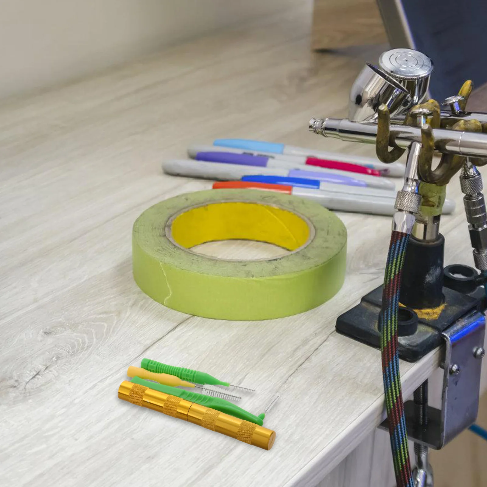 

4Pcs Airbrush Cleaning Brushes Professional Tool Kit for Artists Hobbyists Efficient Clog Prevention Long Lasting Design