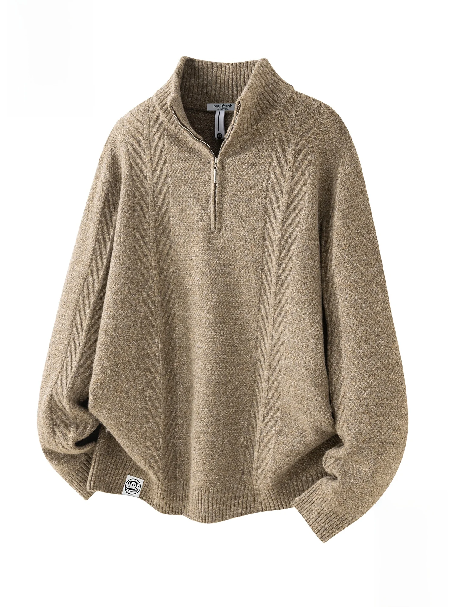 

Мужской вязаный свитер Paul Frank Heavyweight на молнии с воротником, повседневный, теплый, зимний, с длинными рукавами, из полиэфирного волокна, для пар