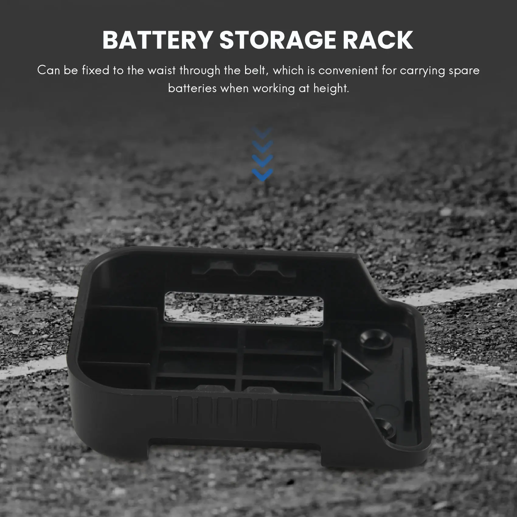 5Pcs Battery Storage Rack Battery Holder Case for Makita 18V Fixing Devices(Black)