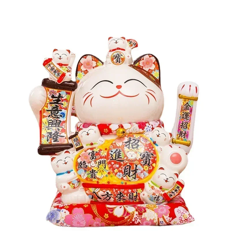 2021 Shaking hand beckoning cat ornaments opening large gifts automatic beckoning fortune cat cash register home decorations