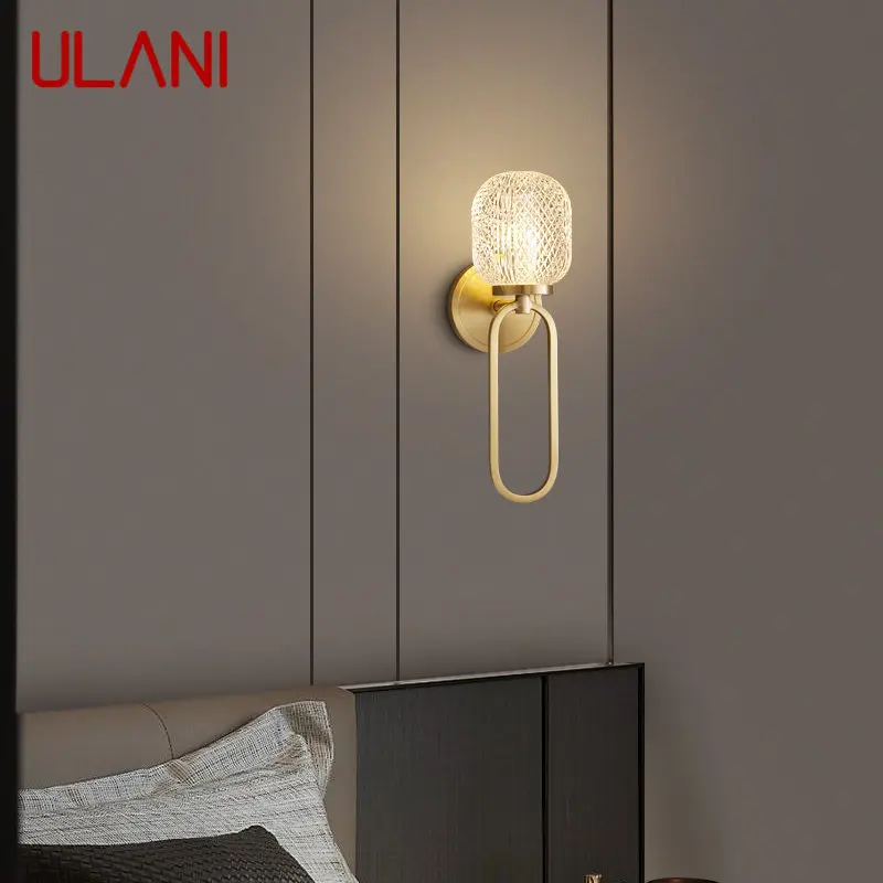 

ULANI Modern Brass Wall Lamp LED Indoor Sconce Lighting Simple and Chic Creative Decor for Home Bedroom Bedside