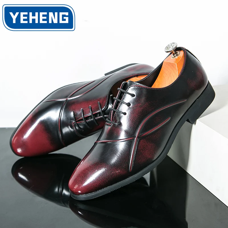 

Брендовые дизайнерские мужские лакированные итальянские кожаные туфли для делового офиса, лоферы для поездок на работу, роскошные оксфорды для свадьбы, выпускного вечера, подиума, социальные оксфорды