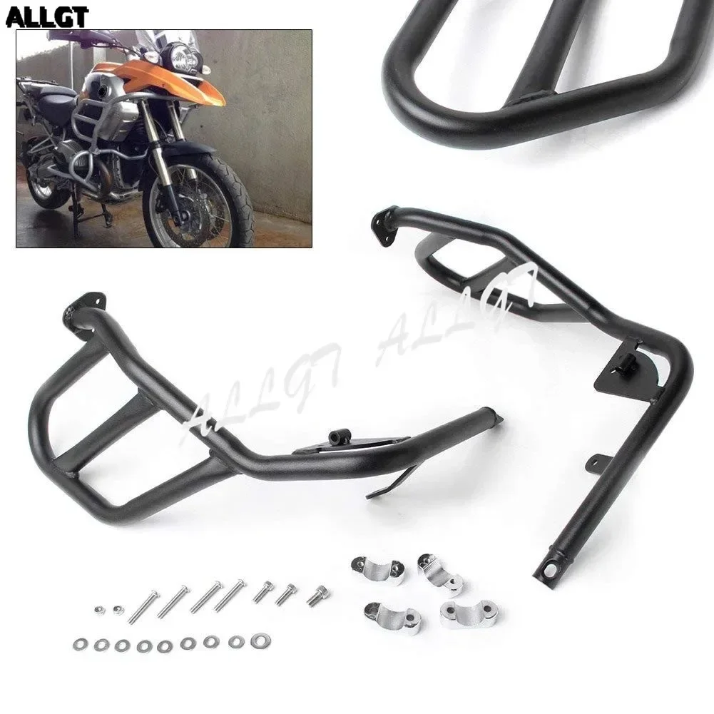 Upper Crash Bars Engine Protection Bar Guard for BMW R1200GS 2004 2005 2006 2007 2008-2012 Black