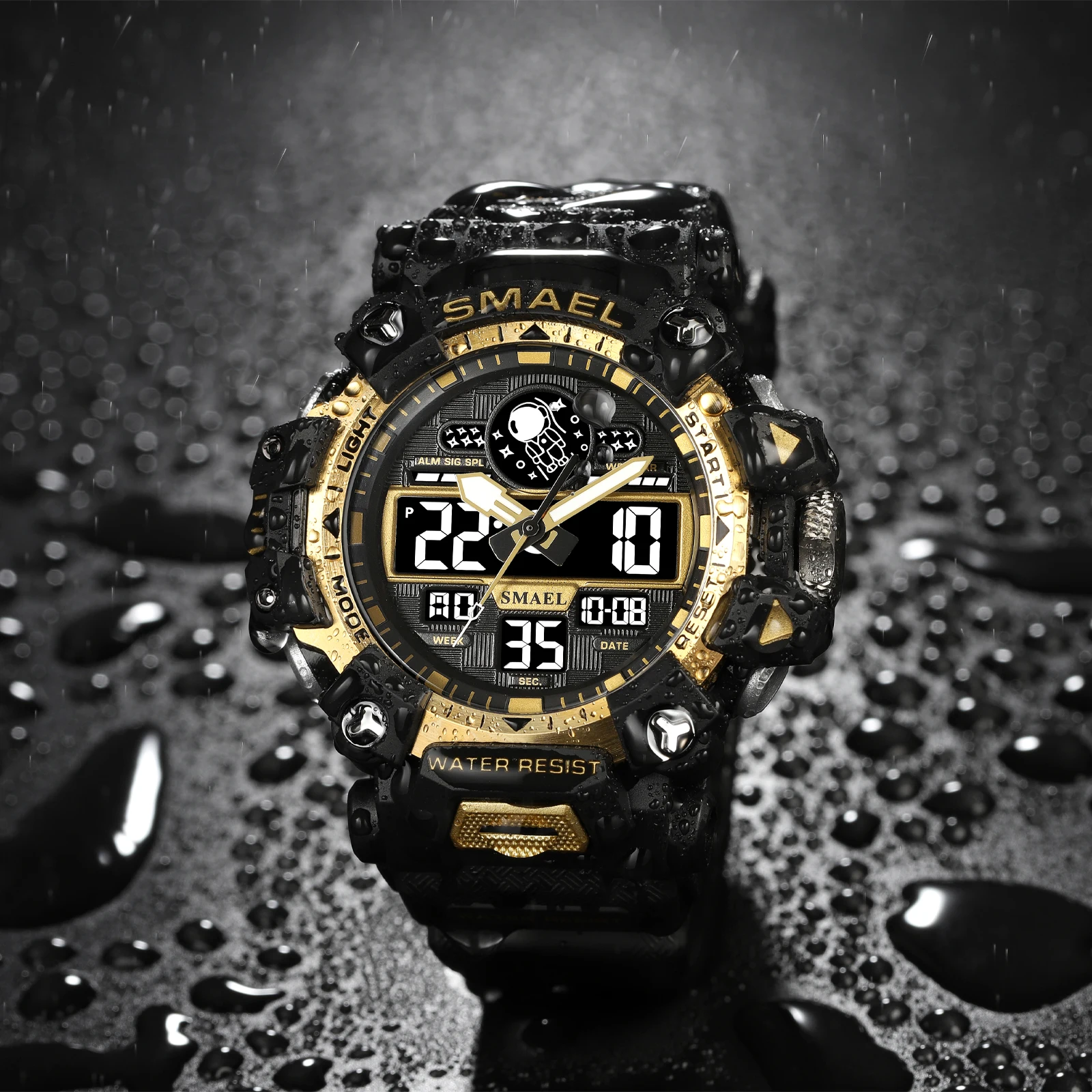 SMAEL Brand Men Sports Watches 50m Waterproof Digital Clock New Men Military Watch Army  8078 Led Quartz Watch Men Wristwatches