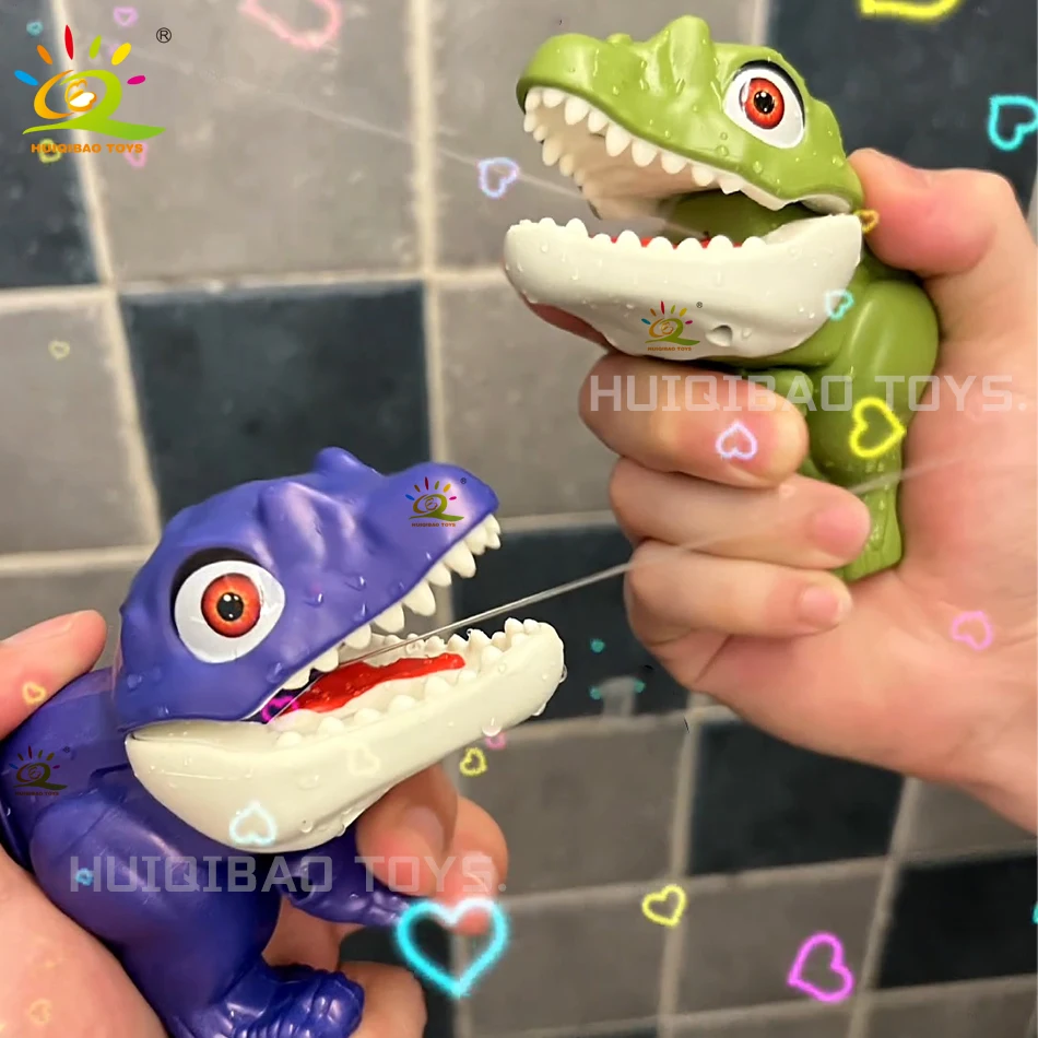 2025 子供漫画恐竜水鉄砲ピストル射撃おもちゃ夏の屋外遊び水動物スポーツビーチのおもちゃ男の子大人