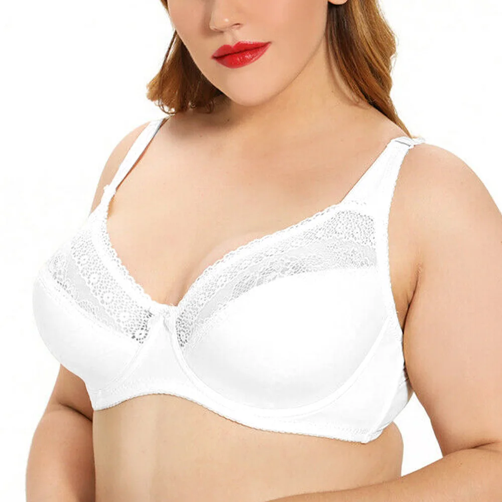 Push Up Women's Underwear Sexy Bralette Full Coverage Big Cup Underwire Soft Bras for Women 6 Colors Plus Size D DD E F G Cup
