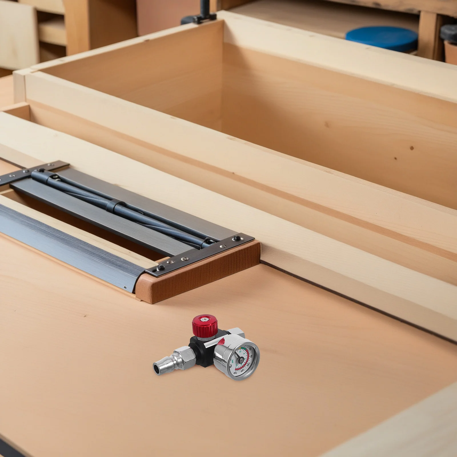 

Air Pressure Regulator G1 4 Thread Paint Sprayer Inline Water Separator Gauge Accurate Control Universal Fit Air Regulator