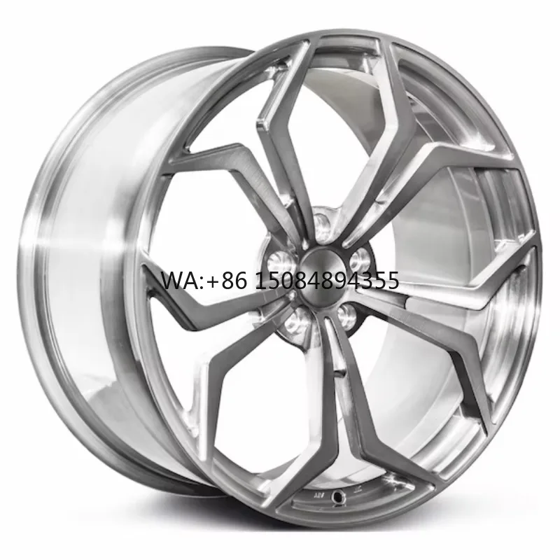 

18-22 Inch Forged Aluminum Alloy Wheels 5-Spoke Brushed 40mm Offset Rims