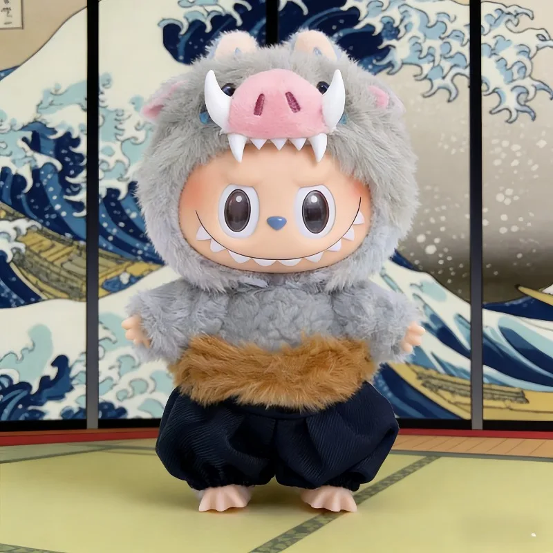 Dämonentöter Puppenkleidung für Labubu Tanjirou Nezuko Inosuke Outfit 17 cm Plüschpuppenzubehör Jungen Mädchen Party Weihnachtsgeschenk